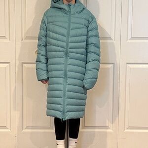 Lands' End Women's Teal Puffer Coat